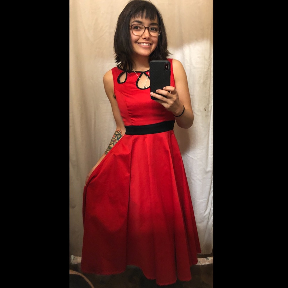Retro-Red Dress